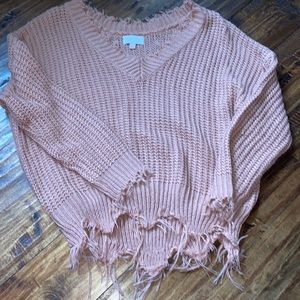Pink Lilly Mauve Knit Sweater Size S